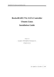 RocketRAID 174x SATA Controller Ubuntu Linux ... - Highpoint