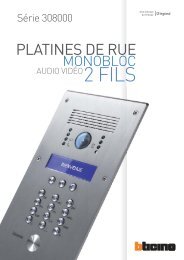 Brochure platines de rue sÃƒÂ©ries 308000 - Bticino