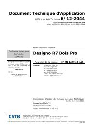 Document Technique d'Application Designo R7 Bois Pro