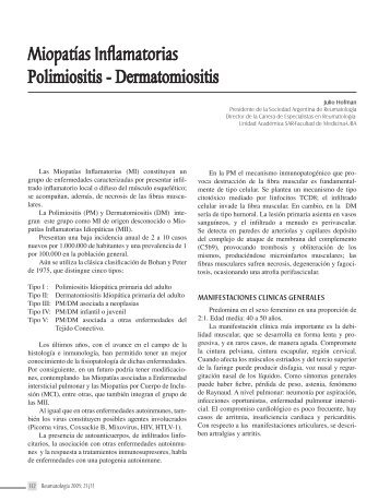 MiopatÃ­as Inflamatorias Polimiositis - Dermatomiositis - Sociedad ...