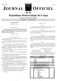 JOURNAL OFFICIEL de la RÃ©publique DÃ©mocratique ... - leganet.cd