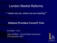 London Market Reforms - Acord