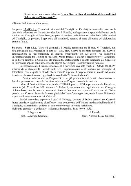 verbale n. 11 del 9 novembre 2009. pdf - Dipartimento di ...