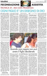 OGNI FIGLIO E' UN DISEGNO DI DIO - Webdiocesi