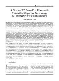 A Study of RF Front-End Filters with Embedded Capacitor Technology