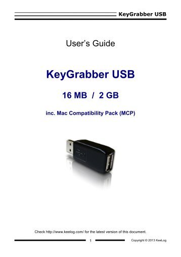 Hardware Keylogger User Guide - KeyGrabber USB