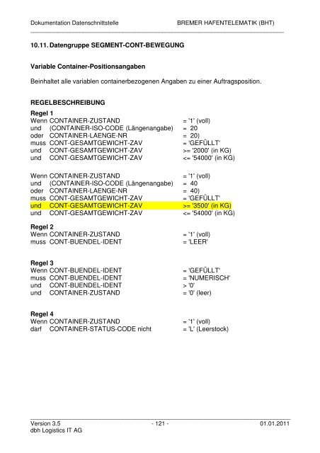 Bremer Hafentelemat Bremer Hafentelematik (BHT) - KIS - dbh ...