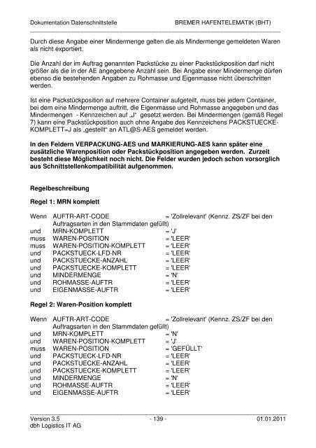 Bremer Hafentelemat Bremer Hafentelematik (BHT) - KIS - dbh ...