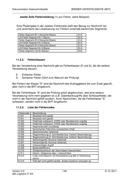 Bremer Hafentelemat Bremer Hafentelematik (BHT) - KIS - dbh ...