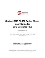 Carbon SMC PL350 Series Model User Guide for SoC Designer Plus