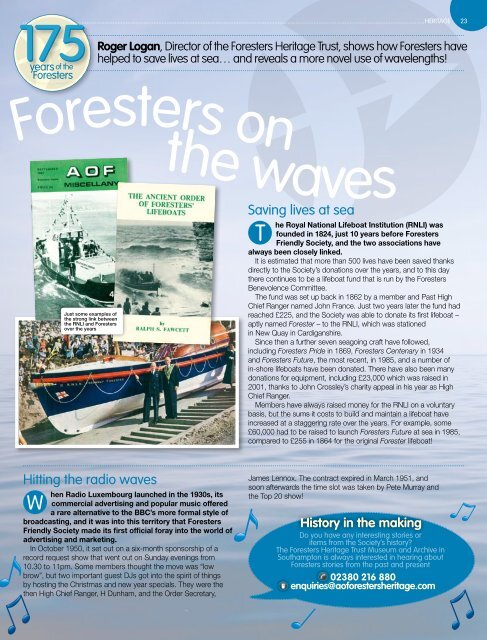 Download this issue - Foresters Friendly Society