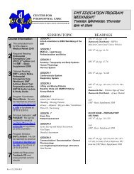 Weeknight EMT Syllabus with Reading List - UCLA Center for ...