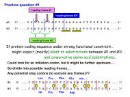 Practice question #1 If protein-coding sequence under strong ...