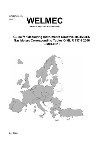 Guide for Measuring Instruments Directive 2004/22/EC ... - WELMEC