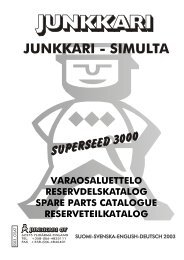 varaosaluettelo reservdelskatalog spare parts catalogue - Junkkari