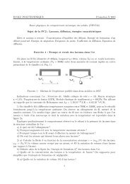 Lacunes, diffusion, Ã©nergies caractÃ©ristiques