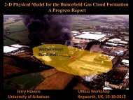 A physical model of Buncefield – Progress Report - ukelg