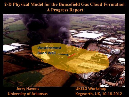 A physical model of Buncefield – Progress Report - ukelg