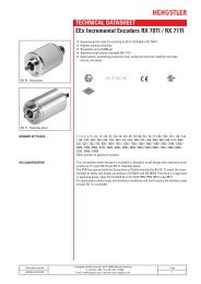 Hengstler RX 70 Incremental Shaft Encoder Data Sheet - Automated ...