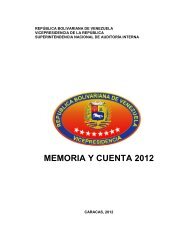 memoria y cuenta 2012 - Superintendencia Nacional de Auditoría ...