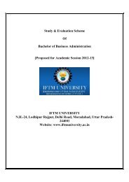Study & Evaluation Scheme Of Bachelor of ... - IFTM University