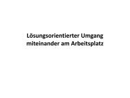 Lösungsorientierter Umgang miteinander am Arbeitsplatz - ONGKG