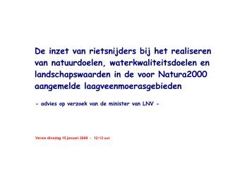 Advies Rietsnijden Ministerie LNV VERSIE 7jan08