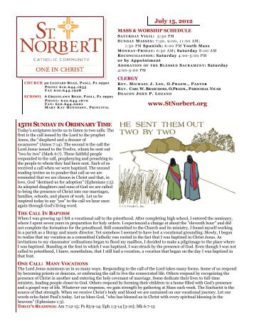 July 15, 2012 - St. Norbert