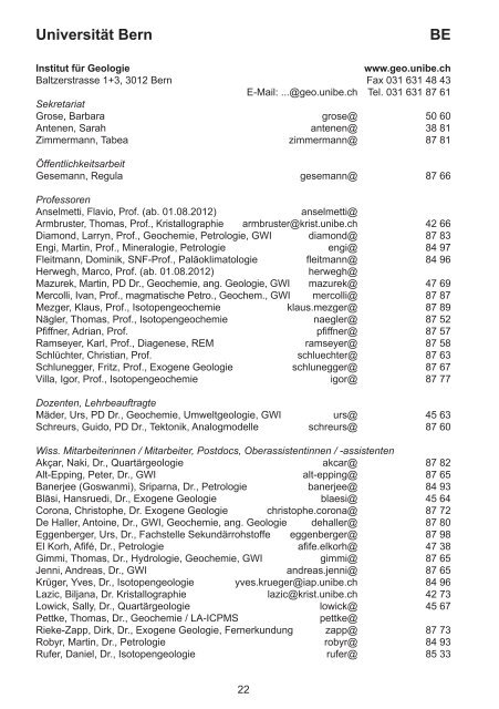 Geoscience Switzerland - Platform Geosciences, SCNAT