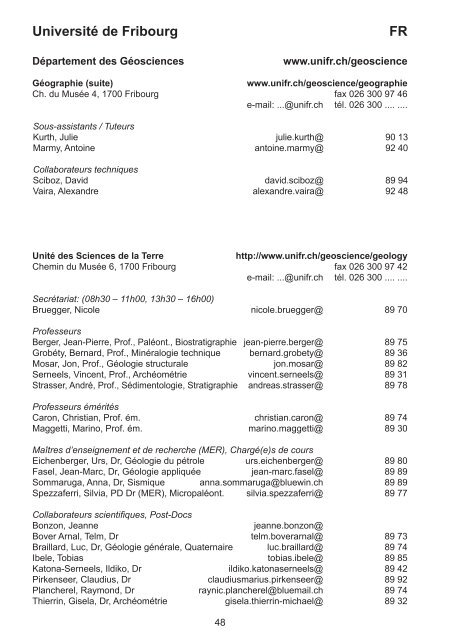 Geoscience Switzerland - Platform Geosciences, SCNAT