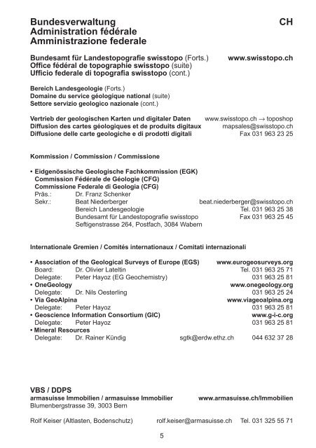 Geoscience Switzerland - Platform Geosciences, SCNAT