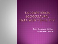 La competencia sociocultural en el MCER y en el PCIC - Sgel