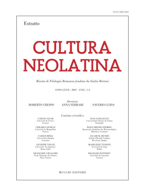 estratto - Dipartimento di Filologia Moderna