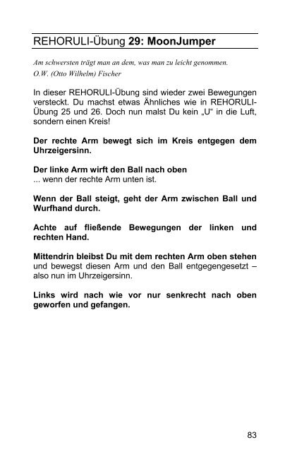 Jonglieren lernen mit Erfolgsgarantie - REHORULI