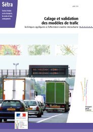 Calage et validation des modÃ¨les de trafic - SÃ©tra