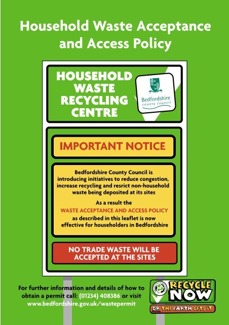 A5 waste Accept leaflet - 17/5 - Bedfordshire County Council