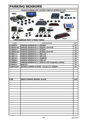 PARKING SENSORS - SA Auto Accessories