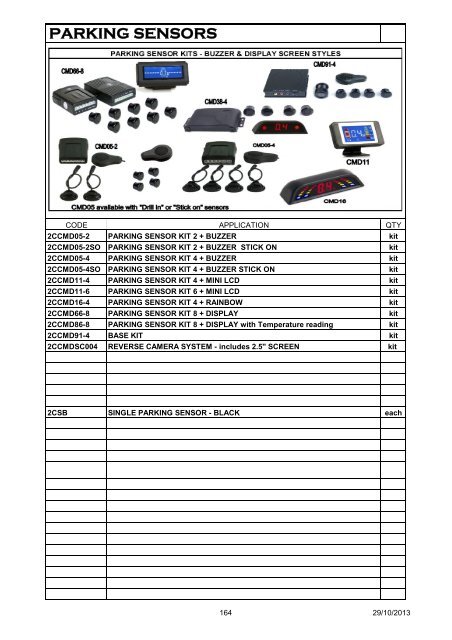 PARKING SENSORS - SA Auto Accessories