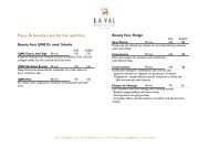 Pricelist beauty care (PDF) - HOTEL - La Val