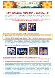 HEILMEDIUM ENERGIE - KRISTALLE - Manuela Vogt-Ramseier