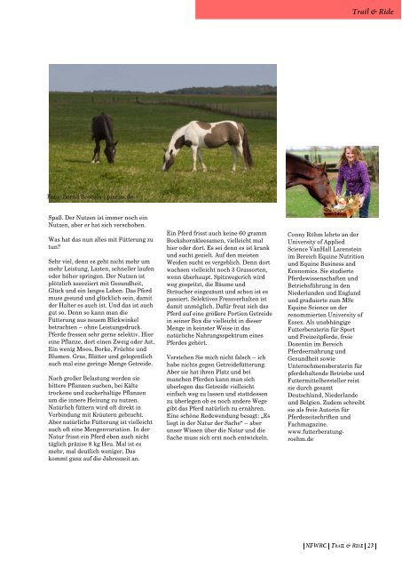 Artikel Trail & Ride Magazin - Von gesunden Pferden lernen