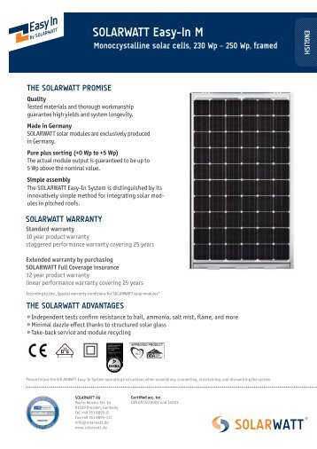 Download Data Sheet SOLARWATT Easy-In M (PDF)