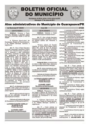 Boletim Oficial 855 - Prefeitura de Guarapuava