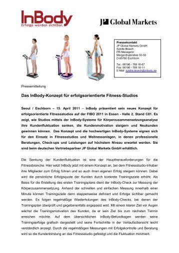 Das InBody-Konzept für erfolgsorientierte Fitness-Studios