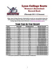 Record Book - Lyon College Athletics