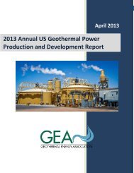 2013 Annual US Geothermal Power Production and Development ...