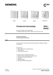 C304 ProstorovÃ© termostaty RAAâ¦ RAA0.. - Logitron