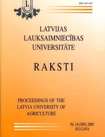 (Picea abies) audiu - Latvijas LauksaimniecÄ«bas universitÄte