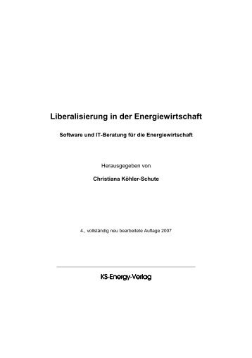 Liberalisierung in der Energiewirtschaft