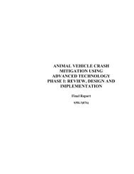 animal vehicle crash mitigation using advanced ... - State of Oregon